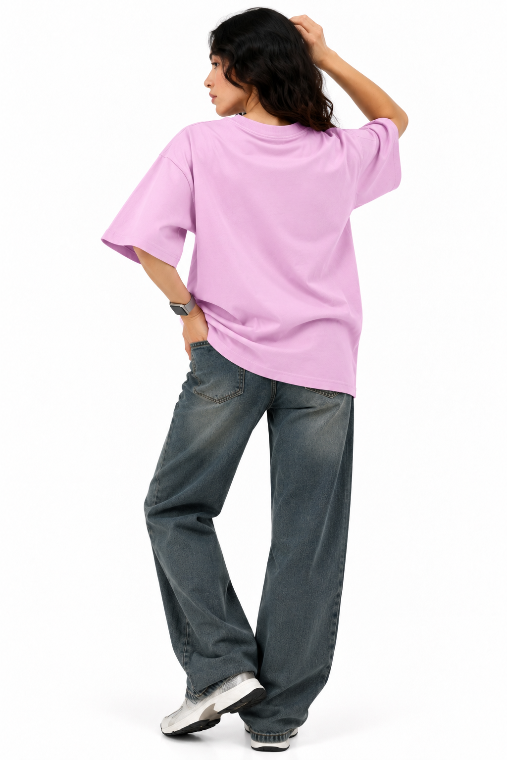 Lavender 100% Cotton Oversized T-Shirt