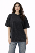 ACID WASH BLACK OVERSIZED T-SHIRT