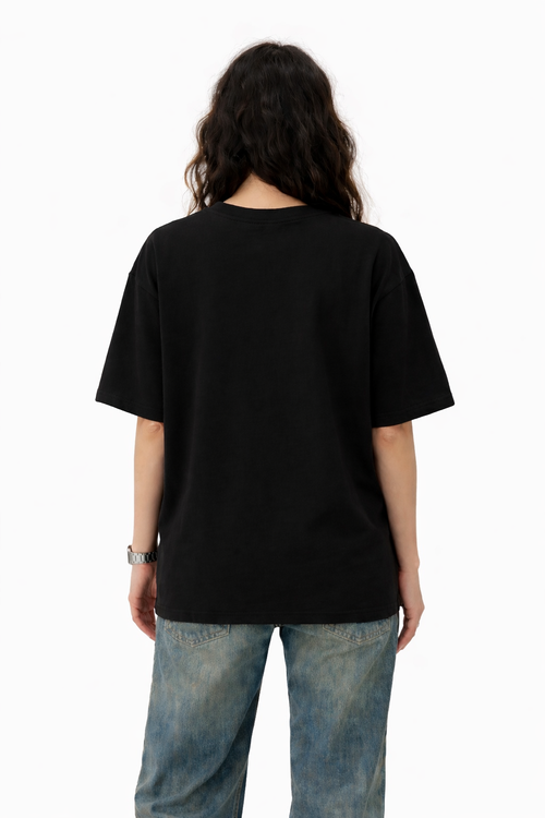 Black 100% Cotton Oversized T-Shirt