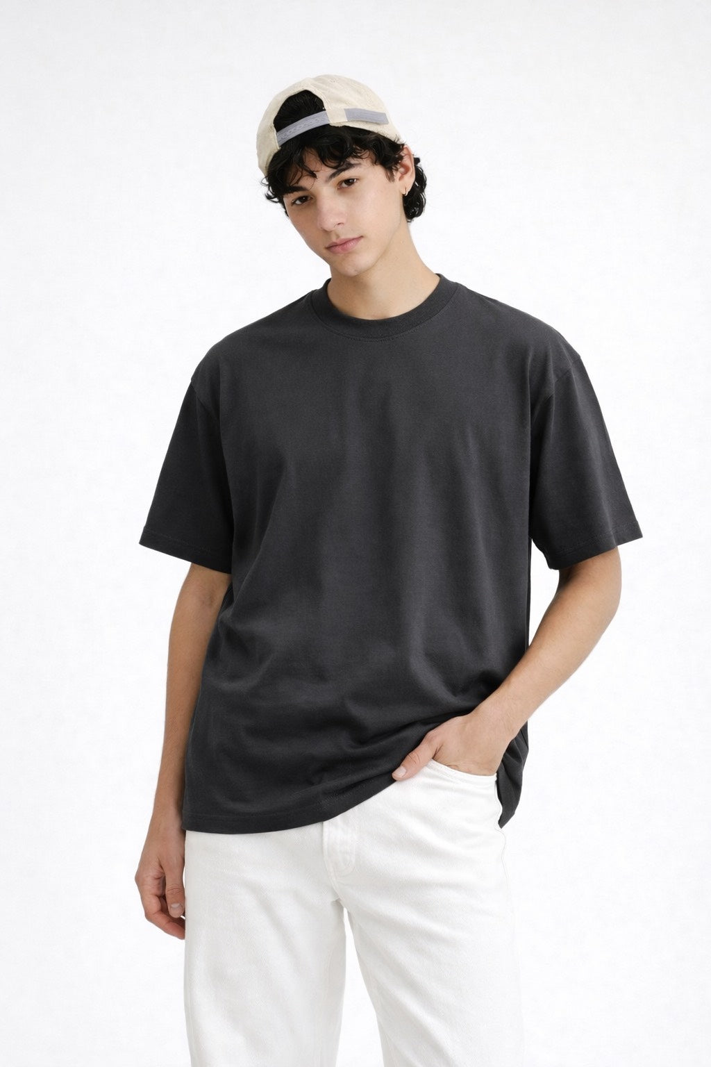 CHARCOAL OVERSIZED T-SHIRT