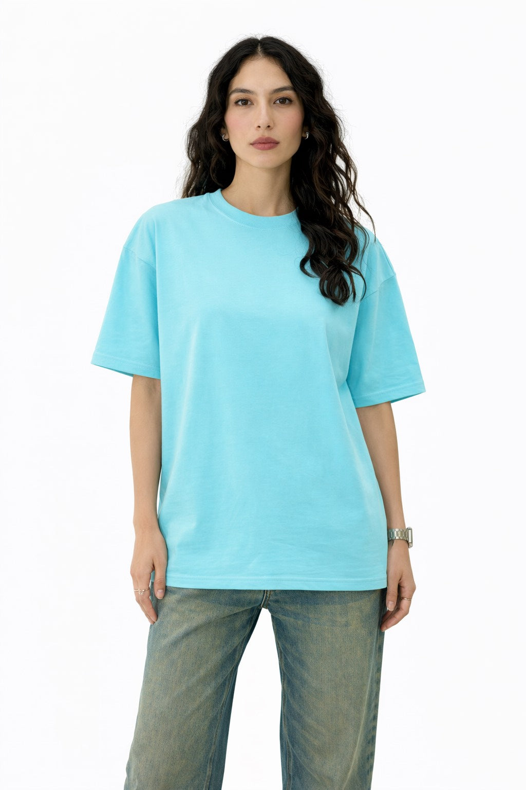 POWDER BLUE OVERSIZED T-SHIRT