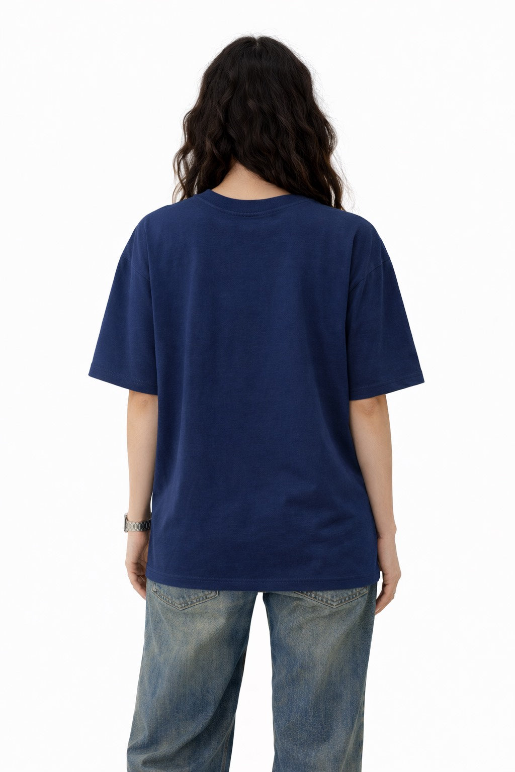 NAVY BLUE OVERSIZED T-SHIRT