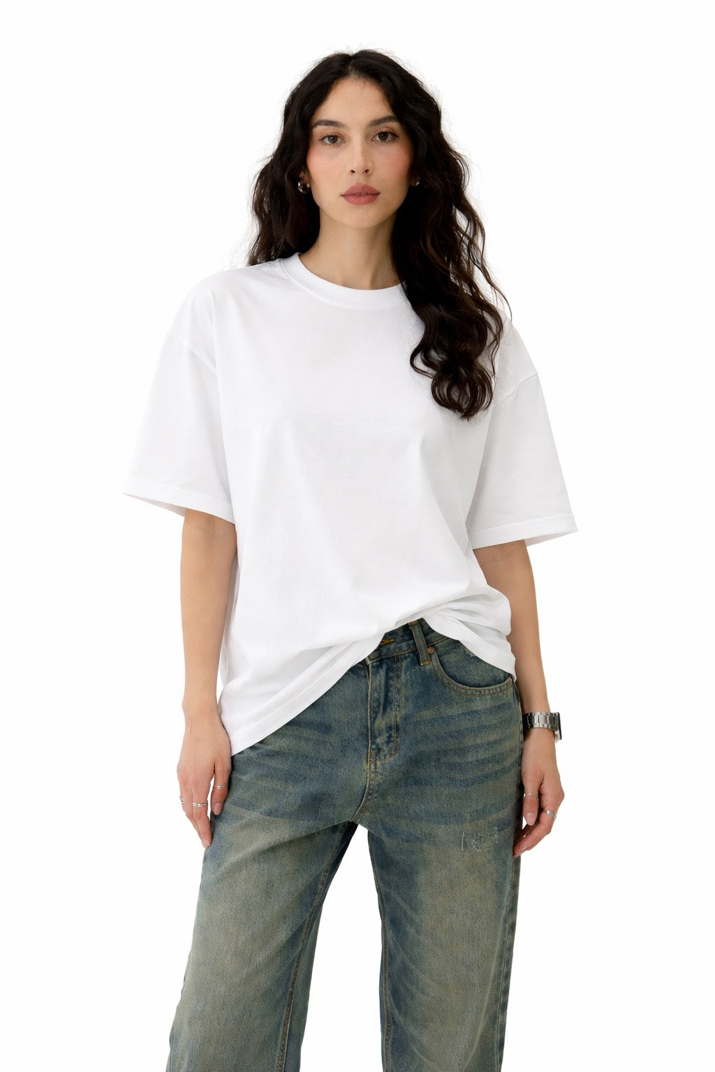 WHITE HEAVYWEIGHT OVERSIZED T-SHIRT